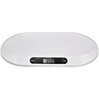 Los mejores  - OUBAYLEW Báscula plana digital para bebés hasta 20kg- Balanza digital con pantalla LCD y tallimetro